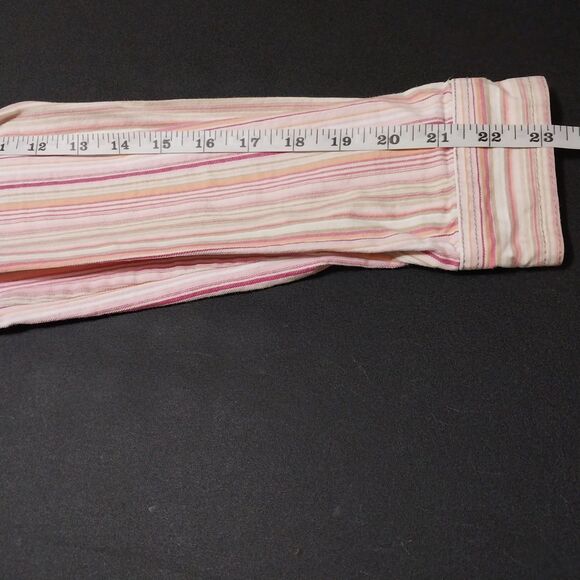 Kim Rogers jacket Womens Medium pink multicolor striped denim stretchy cropped - Picture 5 of 6